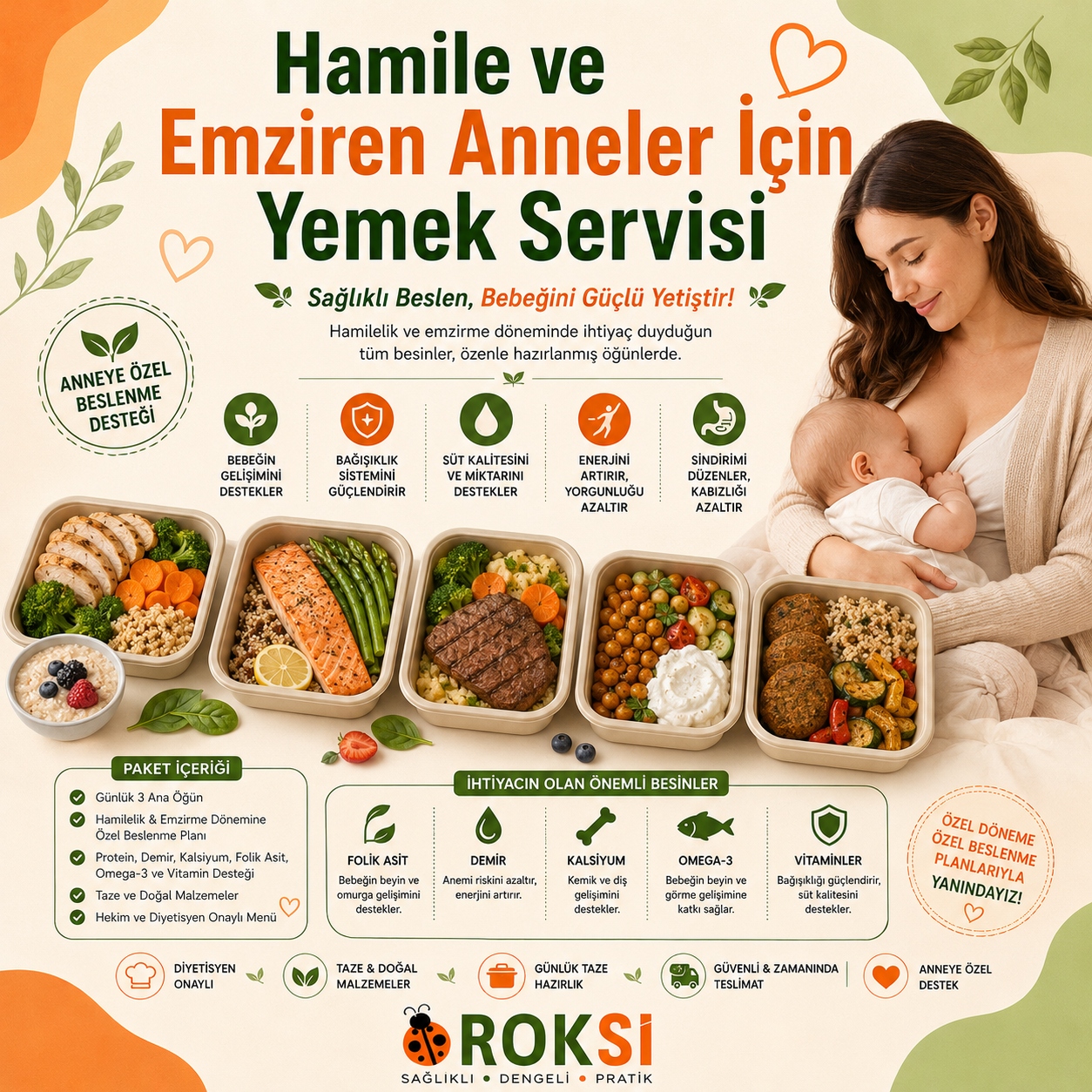 Hamile ve Emziren Anneler İçin Yemek Servisi Hamile ve Emziren Anneler İçin Yemek Servisi